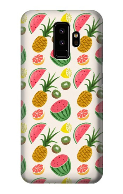 W3883 Fruit Pattern Hülle Schutzhülle Taschen und Leder Flip für Samsung Galaxy S9