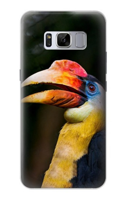 W3876 Colorful Hornbill Hülle Schutzhülle Taschen und Leder Flip für Samsung Galaxy S8 Plus