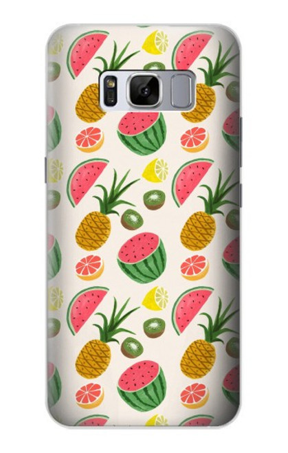 W3883 Fruit Pattern Hülle Schutzhülle Taschen und Leder Flip für Samsung Galaxy S8 Plus