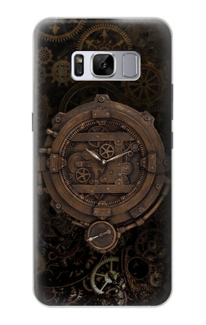 W3902 Steampunk Clock Gear Hülle Schutzhülle Taschen und Leder Flip für Samsung Galaxy S8 Plus