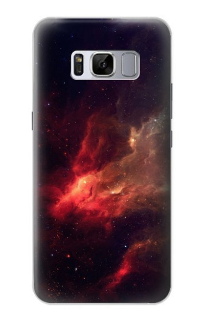 W3897 Red Nebula Space Hülle Schutzhülle Taschen und Leder Flip für Samsung Galaxy S8