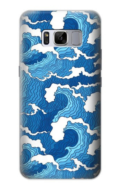W3901 Aesthetic Storm Ocean Waves Hülle Schutzhülle Taschen und Leder Flip für Samsung Galaxy S8