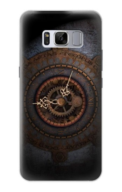 W3908 Vintage Clock Hülle Schutzhülle Taschen und Leder Flip für Samsung Galaxy S8