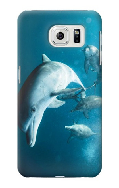 W3878 Dolphin Hülle Schutzhülle Taschen und Leder Flip für Samsung Galaxy S7 Edge