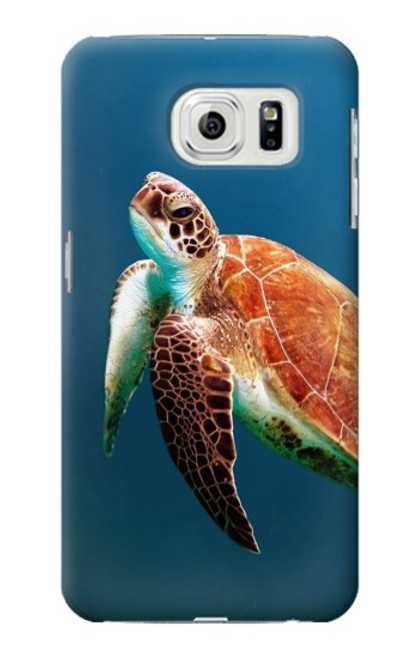 W3899 Sea Turtle Hülle Schutzhülle Taschen und Leder Flip für Samsung Galaxy S7 Edge