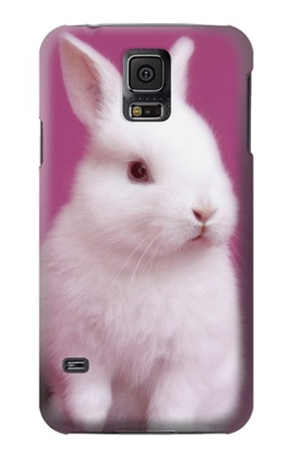 W3870 Cute Baby Bunny Hülle Schutzhülle Taschen und Leder Flip für Samsung Galaxy S5