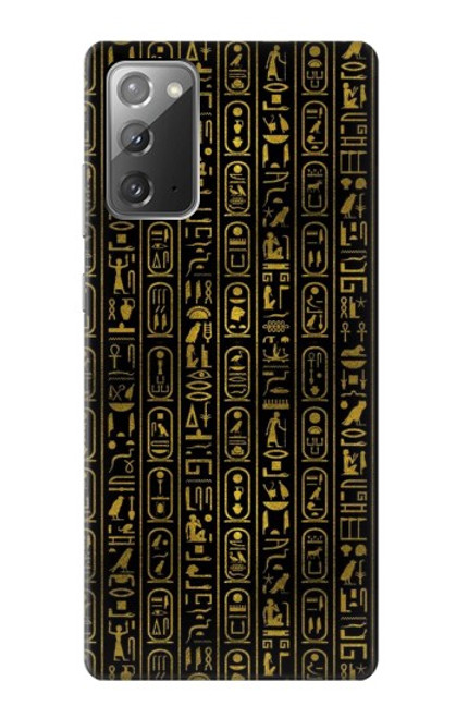 W3869 Ancient Egyptian Hieroglyphic Hülle Schutzhülle Taschen und Leder Flip für Samsung Galaxy Note 20
