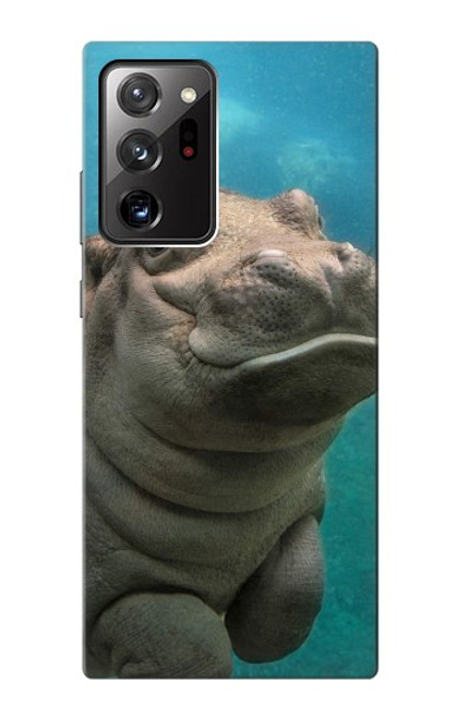 W3871 Cute Baby Hippo Hippopotamus Hülle Schutzhülle Taschen und Leder Flip für Samsung Galaxy Note 20 Ultra, Ultra 5G