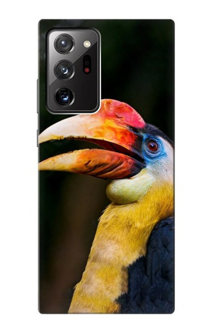 W3876 Colorful Hornbill Hülle Schutzhülle Taschen und Leder Flip für Samsung Galaxy Note 20 Ultra, Ultra 5G