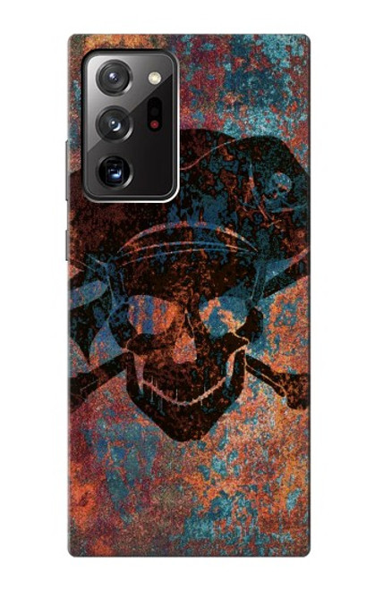 W3895 Pirate Skull Metal Hülle Schutzhülle Taschen und Leder Flip für Samsung Galaxy Note 20 Ultra, Ultra 5G