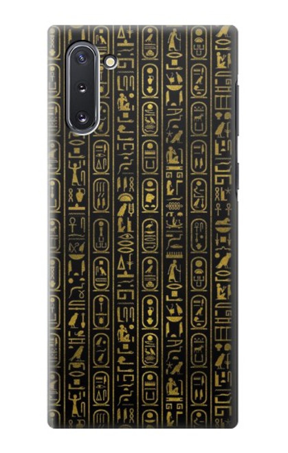 W3869 Ancient Egyptian Hieroglyphic Hülle Schutzhülle Taschen und Leder Flip für Samsung Galaxy Note 10