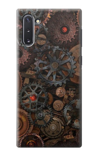 W3884 Steampunk Mechanical Gears Hülle Schutzhülle Taschen und Leder Flip für Samsung Galaxy Note 10