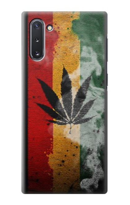 W3890 Reggae Rasta Flag Smoke Hülle Schutzhülle Taschen und Leder Flip für Samsung Galaxy Note 10