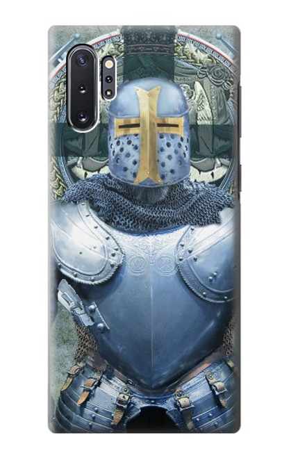 W3864 Medieval Templar Heavy Armor Knight Hülle Schutzhülle Taschen und Leder Flip für Samsung Galaxy Note 10 Plus