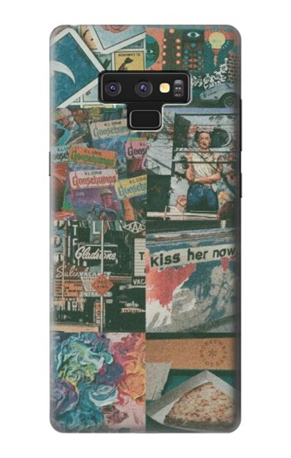W3909 Vintage Poster Hülle Schutzhülle Taschen und Leder Flip für Note 9 Samsung Galaxy Note9