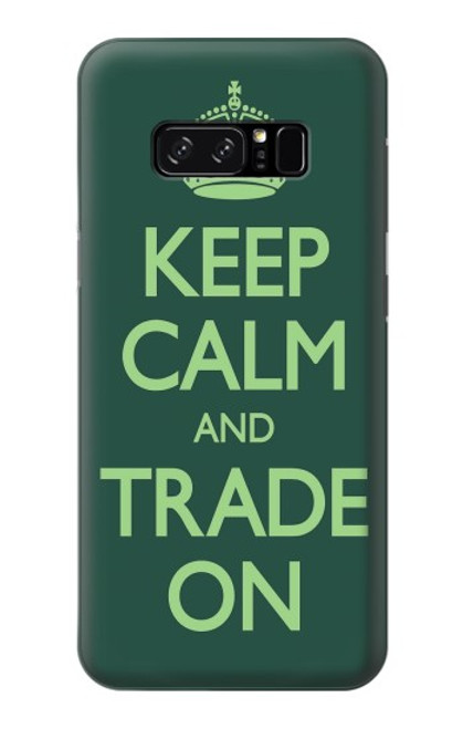 W3862 Keep Calm and Trade On Hülle Schutzhülle Taschen und Leder Flip für Note 8 Samsung Galaxy Note8