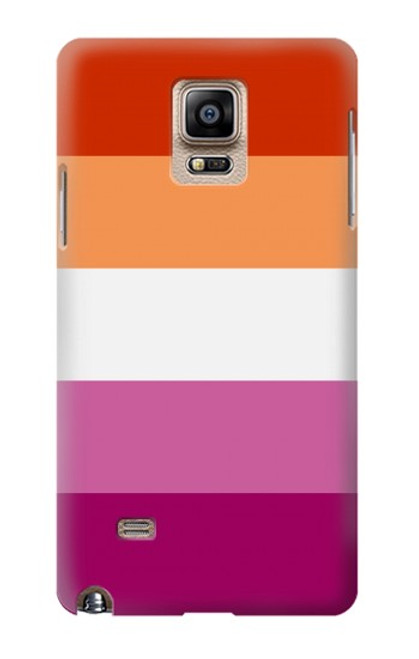 W3887 Lesbian Pride Flag Hülle Schutzhülle Taschen und Leder Flip für Samsung Galaxy Note 4