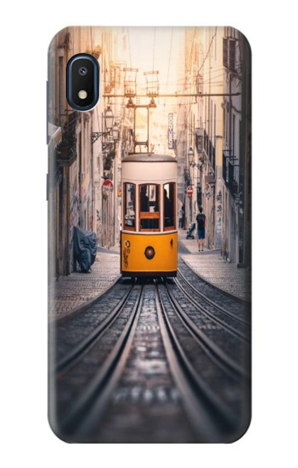 W3867 Trams in Lisbon Hülle Schutzhülle Taschen und Leder Flip für Samsung Galaxy A10e