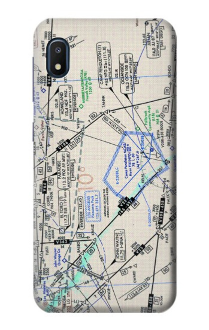 W3882 Flying Enroute Chart Hülle Schutzhülle Taschen und Leder Flip für Samsung Galaxy A10e