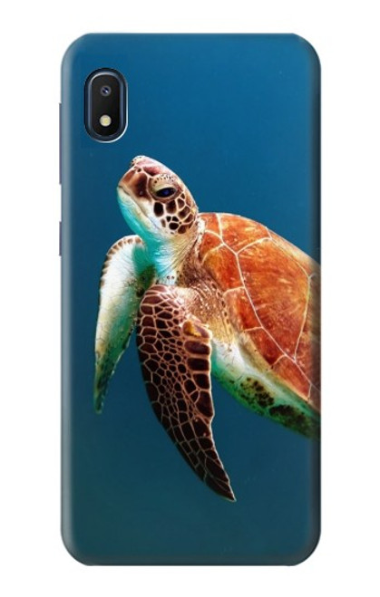 W3899 Sea Turtle Hülle Schutzhülle Taschen und Leder Flip für Samsung Galaxy A10e