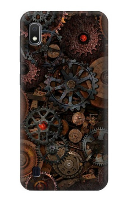 W3884 Steampunk Mechanical Gears Hülle Schutzhülle Taschen und Leder Flip für Samsung Galaxy A10