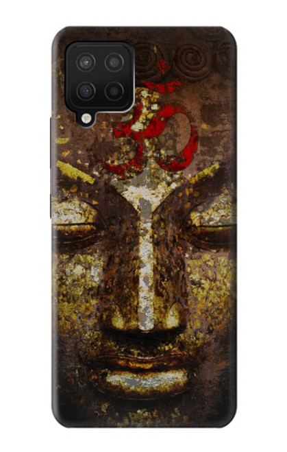 W3874 Buddha Face Ohm Symbol Hülle Schutzhülle Taschen und Leder Flip für Samsung Galaxy A12