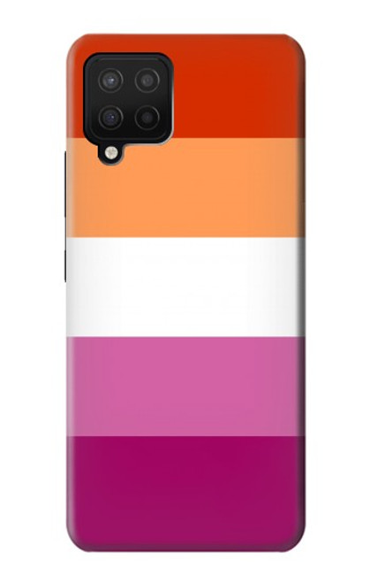 W3887 Lesbian Pride Flag Hülle Schutzhülle Taschen und Leder Flip für Samsung Galaxy A12