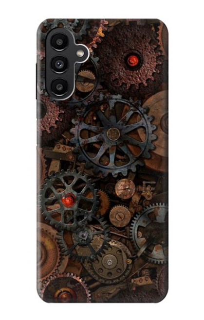 W3884 Steampunk Mechanical Gears Hülle Schutzhülle Taschen und Leder Flip für Samsung Galaxy A13 5G