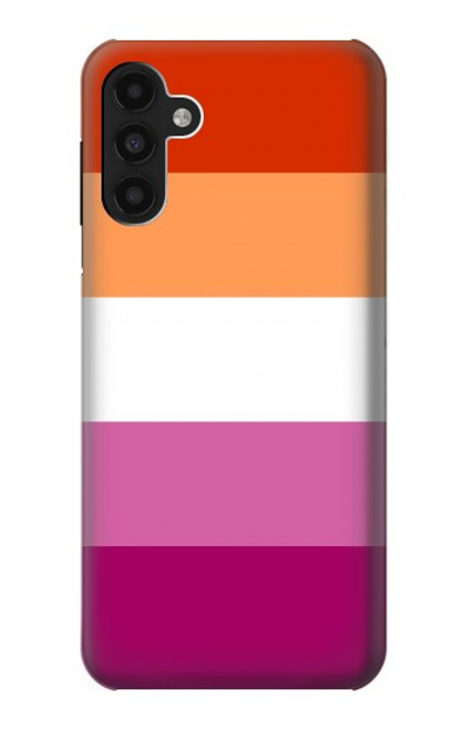 W3887 Lesbian Pride Flag Hülle Schutzhülle Taschen und Leder Flip für Samsung Galaxy A13 4G
