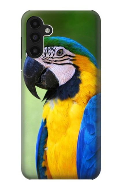 W3888 Macaw Face Bird Hülle Schutzhülle Taschen und Leder Flip für Samsung Galaxy A13 4G