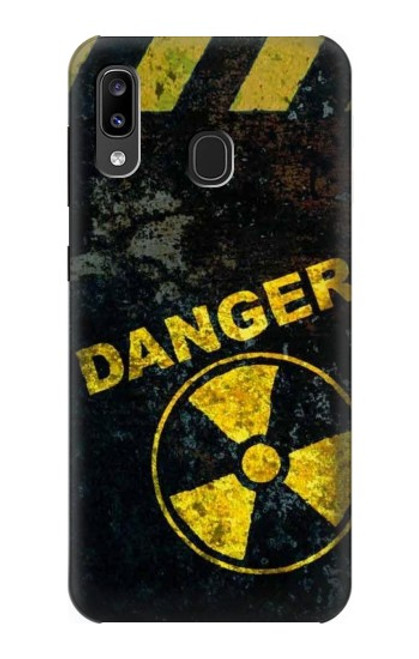W3891 Nuclear Hazard Danger Hülle Schutzhülle Taschen und Leder Flip für Samsung Galaxy A20, Galaxy A30