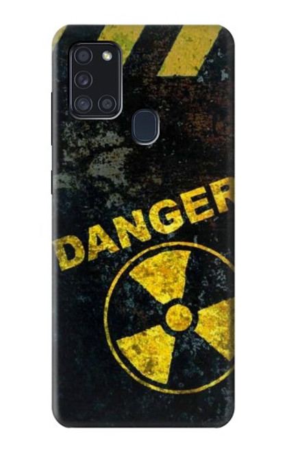 W3891 Nuclear Hazard Danger Hülle Schutzhülle Taschen und Leder Flip für Samsung Galaxy A21s