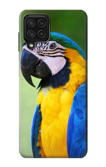 W3888 Macaw Face Bird Hülle Schutzhülle Taschen und Leder Flip für Samsung Galaxy A22 4G