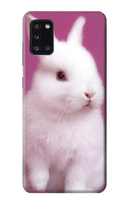 W3870 Cute Baby Bunny Hülle Schutzhülle Taschen und Leder Flip für Samsung Galaxy A31