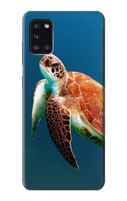 W3899 Sea Turtle Hülle Schutzhülle Taschen und Leder Flip für Samsung Galaxy A31