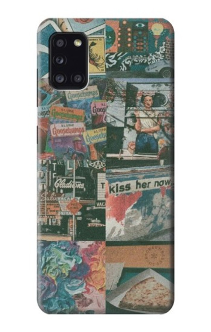 W3909 Vintage Poster Hülle Schutzhülle Taschen und Leder Flip für Samsung Galaxy A31