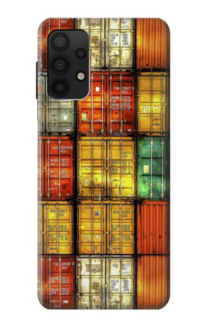 W3861 Colorful Container Block Hülle Schutzhülle Taschen und Leder Flip für Samsung Galaxy A32 4G