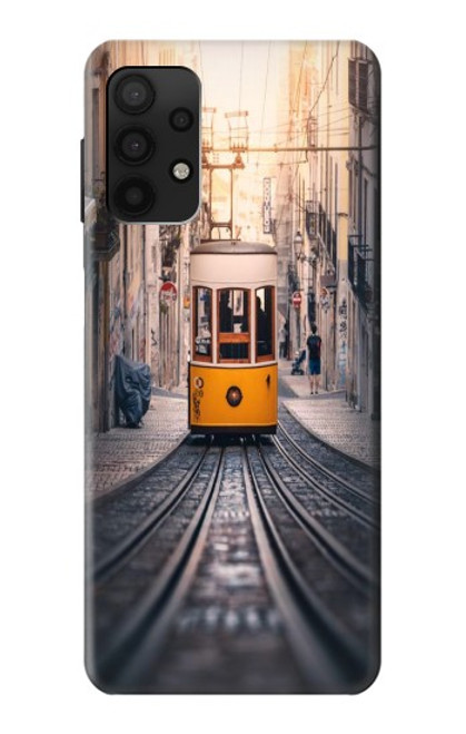 W3867 Trams in Lisbon Hülle Schutzhülle Taschen und Leder Flip für Samsung Galaxy A32 4G