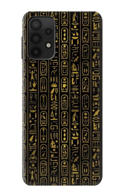 W3869 Ancient Egyptian Hieroglyphic Hülle Schutzhülle Taschen und Leder Flip für Samsung Galaxy A32 5G