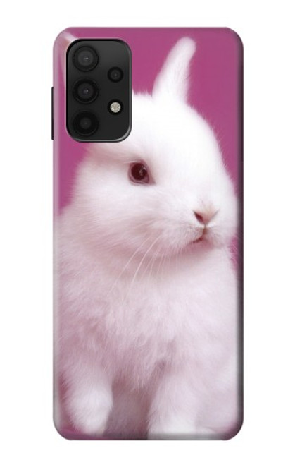 W3870 Cute Baby Bunny Hülle Schutzhülle Taschen und Leder Flip für Samsung Galaxy A32 5G