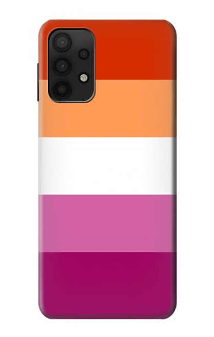 W3887 Lesbian Pride Flag Hülle Schutzhülle Taschen und Leder Flip für Samsung Galaxy A32 5G