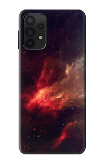 W3897 Red Nebula Space Hülle Schutzhülle Taschen und Leder Flip für Samsung Galaxy A32 5G