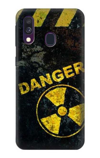 W3891 Nuclear Hazard Danger Hülle Schutzhülle Taschen und Leder Flip für Samsung Galaxy A40