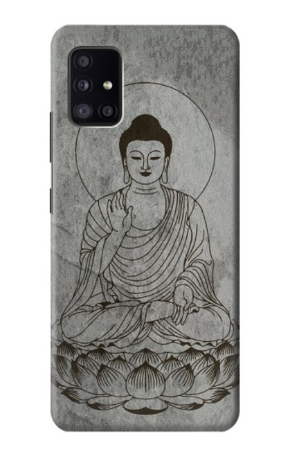 W3873 Buddha Line Art Hülle Schutzhülle Taschen und Leder Flip für Samsung Galaxy A41