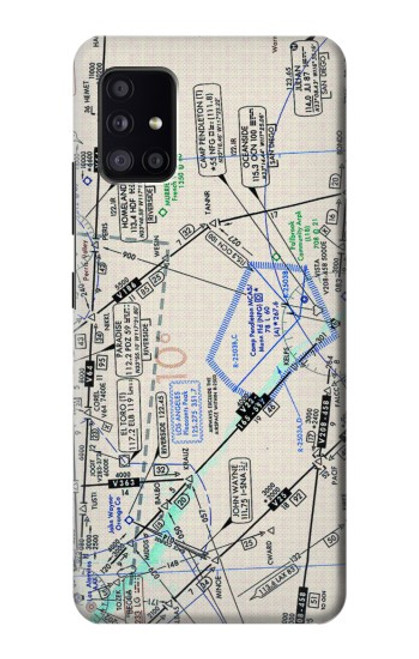 W3882 Flying Enroute Chart Hülle Schutzhülle Taschen und Leder Flip für Samsung Galaxy A41