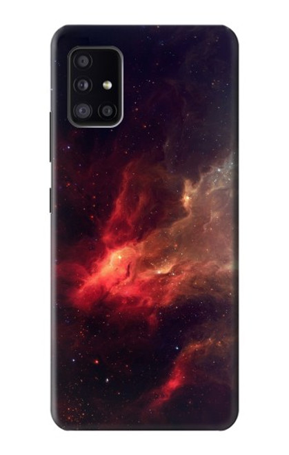 W3897 Red Nebula Space Hülle Schutzhülle Taschen und Leder Flip für Samsung Galaxy A41
