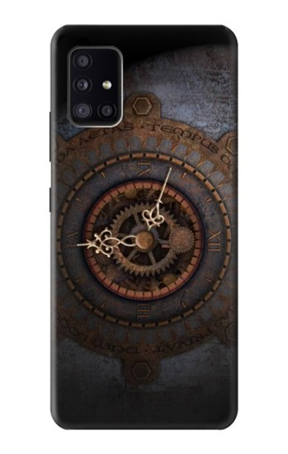 W3908 Vintage Clock Hülle Schutzhülle Taschen und Leder Flip für Samsung Galaxy A41