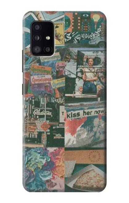 W3909 Vintage Poster Hülle Schutzhülle Taschen und Leder Flip für Samsung Galaxy A41