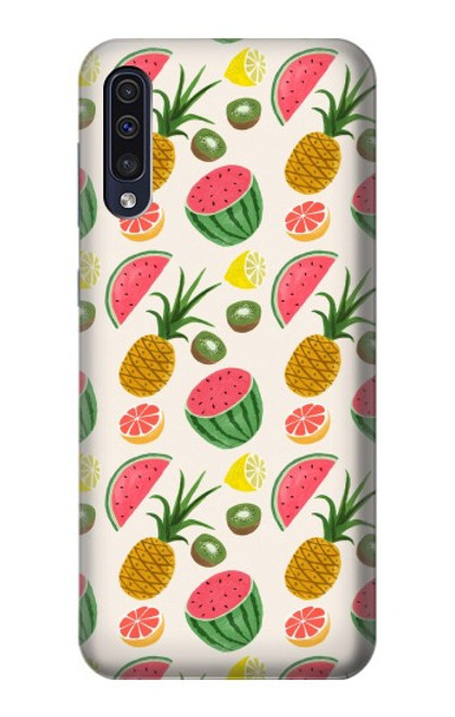 W3883 Fruit Pattern Hülle Schutzhülle Taschen und Leder Flip für Samsung Galaxy A50