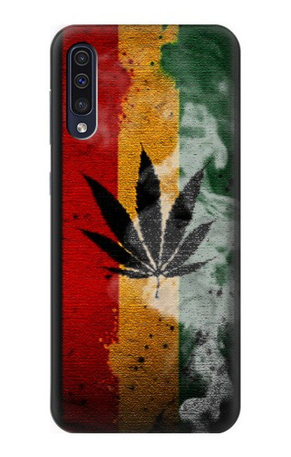 W3890 Reggae Rasta Flag Smoke Hülle Schutzhülle Taschen und Leder Flip für Samsung Galaxy A50